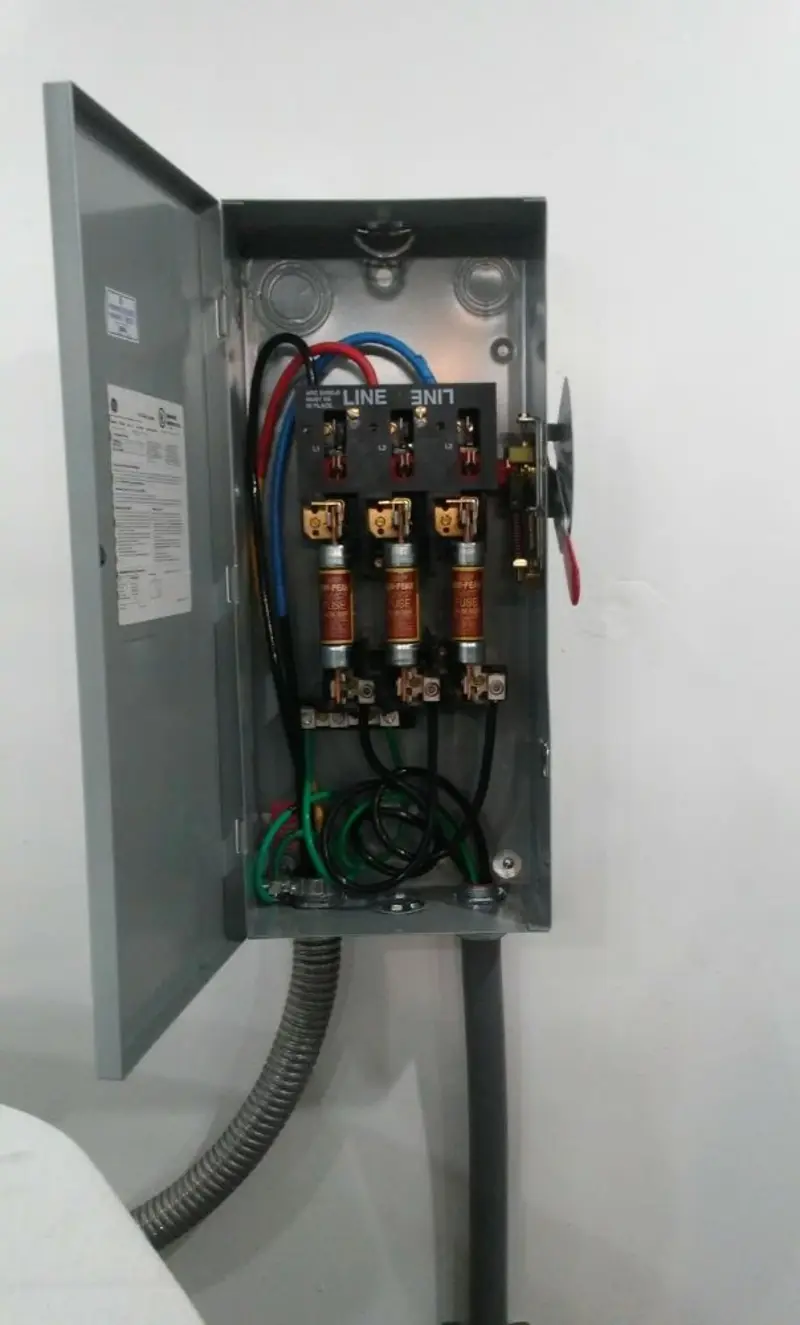 Three-phase disconnect switch installed for Electrical Wiring & Rewiring in Northdale